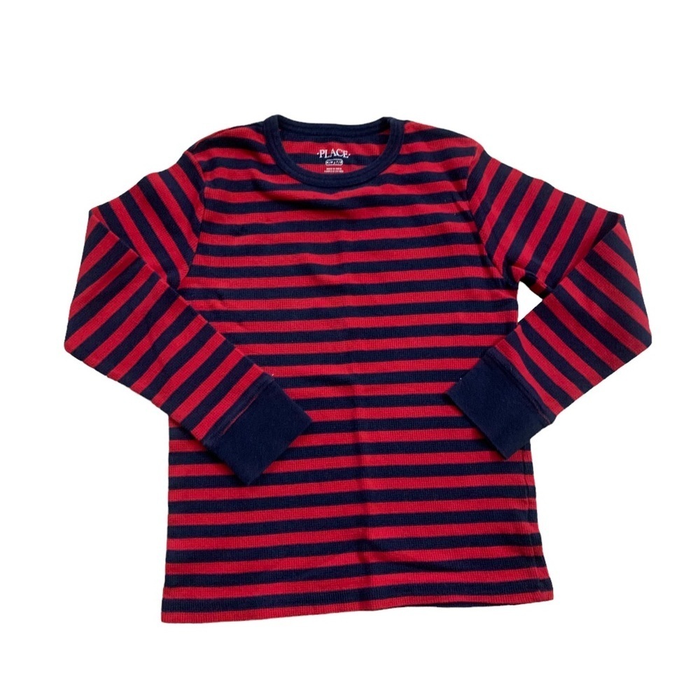 Place | Long Sleeve Thermal Shirt Boys Medium Size 7/8 Blue Red